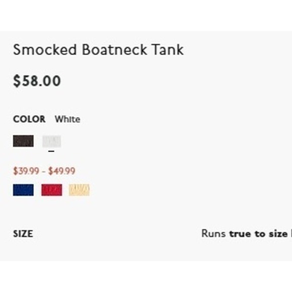 Madewell Top Womens XS White Smocked Boatneck Tank Sleeveless Cotton Blend NV912 - Picture 6 of 13